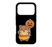 Hamster avec Ballon Citrouille Halloween Coque pour iPhone 17 Pro