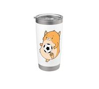 Hamster avec ballon de football Gobelet isotherme en acier inoxydable double paroi