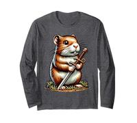 Hamster avec épée guerrier courageux Manche Longue