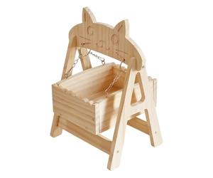 Hamster Balançoire Hamac - Jouet en bois à l'épreuve des rongeurs Petits animaux,Hamac de petits animaux,Convient aux Souris, aux chinchillas nains, aux frettchen et aux lapins pour se cacher, faire