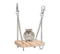 Hamster Balançoire Jouet en Bois Animal Suspendu Lit Hamster Cage Accessoires pour Hamster Gerbille Cochon d'Inde Chinchilla
