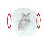 Hamster Balle d'exercice silencieuse pour petits animaux, design avec trou de ventilation, amovible, sans odeur et pas facile à déformer, pour chinchillas, cochons d'Inde, animaux
