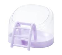 Hamster Bath Tub, Small Animal Sand Bathroom, Design with Ladder 7.48in, Easy to Clean, 1-Pack, Hamster Bath Box for Hamsters and Other Pet, Bathtub Abs, White, 1pc