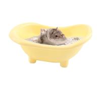 Hamster Bathtub - Habitat House Sleep Nest for Chinchilla, Sand Bathing Container Tub | Conteneur Small Animal Bathroom Box, Guinée Sand Bathing Pigs, Random Colour 6x3x4 Inches