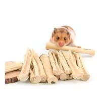 Hamster bâton à mâcher Doux Bambou molaire Tige collations Jouet pour cochons d'Inde Lapin écureuil Chinchilla Animal de Compagnie 50g, décor