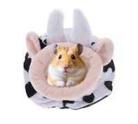 Hamster Bed - Cotton Hamster Bed | Warm House | Cotton Pet Winter Nest for Chinchilla Hedgehog Hamsters Ferret Small Animal Cage Accessories | Warm and Animal Beds Cow Pattern