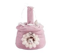 Hamster Bed Plush, Small Pet Winter Nest, Hamster Sleep Nest, Hangable Hamster Bed, Cozy Pet Cage Bed, Portable Hamster Nest, Pink Plush Hamster Nest, Small Animal Warm Bed, Drawstring Pet Nest