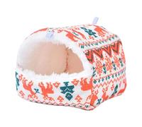 Hamster Bed - Suspended Sleep Pouch, Thermal FabricHideout, Padded Fabric Tunnel Nest, Hanging Strap Setup, Enclosed Warm Burrow Style Rest Pod Indoor Cage Use Space Saver Design | Cold Season
