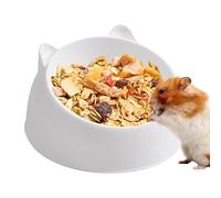 Hamster Bowl, Guinea Pig Food Bowl, ABS Material, Non-Tip Design, Bread and Water Dish for Small Animals, Prevent Tipping, Ideal for Hamsters, Guinea Pigs, Rabbits, 5.12x2.68 in, 1 Unit