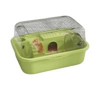 Hamster Cage, 2 Tier Habitat, Silent Running Wheel Included, 13.78x9.84x7.28 inches, Small Animal Habitat, Ideal for Chinchilla, Bunny, Gerbil, Squirrel, Resting, Playing, Indoor
