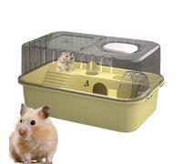 Hamster Cage, Acrylic Transparent Large Hamsters Box, 18.11x12.2x9.45 inches Easy to Clean & Small Animal Habitat, Portable Clear Enclosure for Dwarf Mice Gerbils Hedgehogs