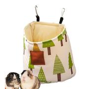 Hamster Cage Bed, Plush Hanging Hammock, 5.51x3.54x5.91 Inches Cozy Gerbil Sleeping Pouch, Habitat Comfort Enrichment, Soft Cage Accessories for Gerbils, Hamsters and Other Small Animals Use