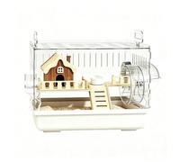 Hamster Cage - Clear Acrylic Small Pet Habitat for Chinchilla Hedgehog Enclosure with Ventilated Design | Transparent Viewing Tank, Easy Clean Modular Build, Home Office Bedroom Living Space Use