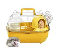 Hamster Carrier - Small Pet Carrier | Transparent Cover Outing Cage | Hamster Travel Cage | Portable Outing Crate for Rabbits Lizards Transport Short Car Trip Outdoor Picnic Farm