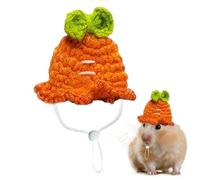 Hamster Chapeaux pour Animaux de Compagnie, Chapeaux tricotés pour Petit Animal | Chapeau de Hamster tricoté pour Animal de Compagnie, vêtements d'animaux colorés avec Cordon de Serrage réglable