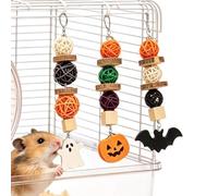 Hamster Chew Toys, 3 Piece Hanging Cage Set With Teeth Grinding Enrichment | Three Piece Hanging Set Encourages Chewing Climbing And Play Helps Support Natural Teeth Grinding Activity With Hamsters Chin
