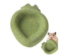 Hamster Chew Toys, Edible Teething Food Bowl, 4.49x5.31in Natural Pet Supplies, Authentic Design, Multipurpose Food Container for Chinchillas, Gerbils, Ferrets, Bunnies