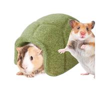 Hamster Chew Toys, Turtle Shell, 3.35x5.12 inches Hideaway House Texture, Natural Cage Accessory with Grip, Small Animal Shelter with Style, Home Supplies for Chinchilla Gerbil Chewing Play Boredoms