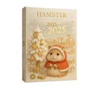 Hamster Christmas Advent Countdown 2025-24 Day Acrylic Calendar Ornament | Cute Hamster 2D Christmas Decor Countdown for Home Living Room Tree Adults Kids Holiday Vacation Party Gift