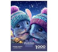 Hamster Confortable 1000 PC Carton DIY Opossums dans la Nébuleuse Puzzle, Jeu Famille Défiant 12+, Soulagement Stress, Couleurs Vives & Décor Mural Maison 52x38cm/1000pcs