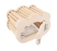 Hamster de Coco Cache-Cache Hamster Maison Gerbil Cage en Bois House Fun Hamster Masster Cage Accessoires pour Les Petits Animaux