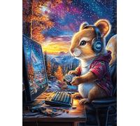 Hamster DJ dans Le Jardin Fleuri 1000 Pieces Casse-tête Personne Âgée en Carton Rigide sans Déformation Mythes Animal Plante Facile Débutant Thérapie Occupationnelle Anti-Stress Petit Prix 1000 P
