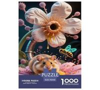 Hamster doré Puzzles 1000 Pieces Cadeau Unique Jeu Éducatif Challenge Toy À De Qualité Supérieure Peinture Art pour Adultes Enfants 70x50cm/1000pcs