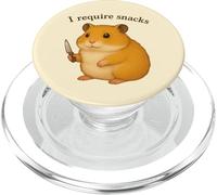Hamster drôle, J'Ai Besoin de Snacks, Animal, Maman, Papa PopSockets PopGrip pour MagSafe