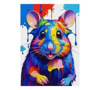 Hamster Éclaboussure Peinture Puzzle, 1000 Pièces Jeu Intérieur Adulte | 38x26cm Carton, Exercice Mental, Découpe Précise, Amateurs De Puzzles, Réduction Du Stress
