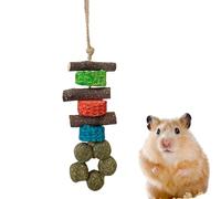 Hamster En Bois À Mâcher - 50 G, Jouet De Dentition Sain, Jouet À Mâcher Pour Petits Animaux | Cage Polyvalente Pour Hamster, Furet, Hérisson, Degu, Chinchilla, Amusante Pour Les Soins Bucco-dentaires