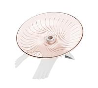 Hamster Exercise Spinner, Silent Clear Flying Saucer Wheel, Stress-Relief Running Design, Stable Base and Smooth Spin for Small Pets, Hedgehogs, Mice, Gerbils, 7.09x4.33 inches