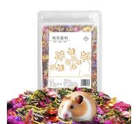 Hamster Flowers, 100g Natural Dried Flower Odor Control Bedding For Small Pets, Soft Comfortable Cage Liner For Foraging, Play, And Sleep, Pet Supply Accessory, For Gerbils Guinea Bunny Cage Tank