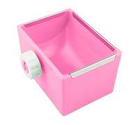 Hamster Food Bowl, Fixable Cage Feeder, Spill-Proof Water Food Dispenser, NonToxic Plastik, Small Pet Feeding for Hamsters, Hedgehogs, Bunnies, 7.5x6.5x10.5cm Green Pink Blue Yellow