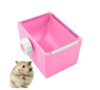 Hamster Food Bowl, Small Pet Meal Dispenser, Fixable Water, Hamster Cage Feeder for Hedgehog, Bunny, and Animals, Easy to Attach and Clean, 2.95x2.56x4.13 inches