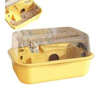 Hamster Habitat, Small Pet Enclosure, 13.78x9.84x7.28in Gerbil Cage Box, Anti-Escape Structure, Removable Safe for Rodents, Mice, Accessories, Home Use, Travel, Indoor Living Space