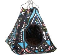 Hamster hamac double face tapis petits animaux tente lit avec trou pour cobaye -furet rat 15x15x15cm/5,9x5,9x5,9in