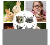 Hamster Hammock - Breathable Mesh Tunnel, Hanging Cage Bed with Sturdy Metal Hooks, Anti Slip Double Layer Sleeping Nest, Ideal for Ferrets Chinchillas Squirrels Small Animal Habitat Decor