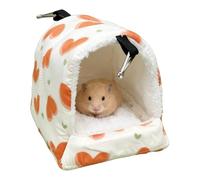 Hamster Hamster - Nid chaud et confortable, lit suspendu en peluche douce, accessoire de cage confortable, abri d'hiver durable | Petit animal pour Sugar Glider Furet Chinchilla endormi