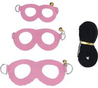 Hamster harnais et laisse -set cuir artificiel souple facile à porter rat walking gilet avec cloches roses