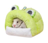 Hamster Hiddout House - 5,91 x 5,51 x 5,91 pouces Petit abri pour animaux de compagnie, lit de nid en peluche chaud | Grotte de repos d'hiver confortable pour lapins, hérissons, cages barbus et petits