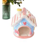 Hamster Hideaway, Cool Bed Hamster, Home Cozy Ventilated Animal Shelter, Chinchilla Hut Pet Comfort, Hamsters Hideouts for Chinchillas Pets, Cage Accessory, 7.09x6.34x5.71 inches