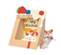 Hamster Hideaway, Interactive Furing & Exercise, 17.8x16.4x14.3cm / 7.01x6.46x5.63 pouces, Hamster confortable, maison en bois de cobyen, matériaux pour animaux de compagnie, For Hedgehog Ferret