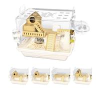 Hamster Home Cage - Spacious Transparent Habitat, Setup Breathing Space, Gerbil Play and Rest Area | Safe Comfortable Pet Enclosure for Lovers Friends Family Companion Care