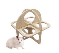 Hamster Home - Jouet cachette pour hamster - Accessoires de cage en bois pour animaux de compagnie Gerbille Maison pour furets, ours dorés, amis, dormir, se reposer, jouer à l'intérieur ou à