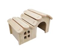 Hamster Home, Wooden Hideaway House, Sleeping and Resting Shelter, Sturdy Pet Cage Accessory, Idéal pour Ferrets, Gerbils, et Golden Bears, 12 x 3,74 x 3,15 pouces