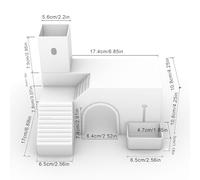 Hamster House - 2-Tier Climbing Cage Accessories | Gerbils Hamster House Play Toys for Dwarf, Syrian Mice, Small Animals, Pet Indoor, Home, Play, Feeding, Sleeping, Breeding, Exercise