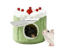Hamster House - Cage à mâcher chaud avec étiquette en tissu doux | Hiver confortable pour petits animaux domestiques, lapin, furet, chinchilla, écureuil | Comodo r