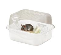 Hamster House Shelter, Acrylic Cage Enclosure, Transparent Pet Habitat, Interactive Ventilated Design, Secure Spacious Structure, Mice Chinchillas Dwarf Indoor Outdoor Sleep Play Use