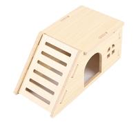 Hamster House, Wooden Mice Cage, 6.89x3.46x2.76 inches Interactive Boredom Toys, Fun Play Exercise, Hamster Climbing Ladder for Foraging, Rest, Hamsters and Small Pets