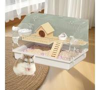Hamster HouseLogs to gnawing Pet Cages and Habitats Hamster Home Small Animal Cage Runing WheelStarter Kit Habitat for Pet Gerbils, Starter Kit Habitat for Pet Gerbilles, (Log Standard Configurat